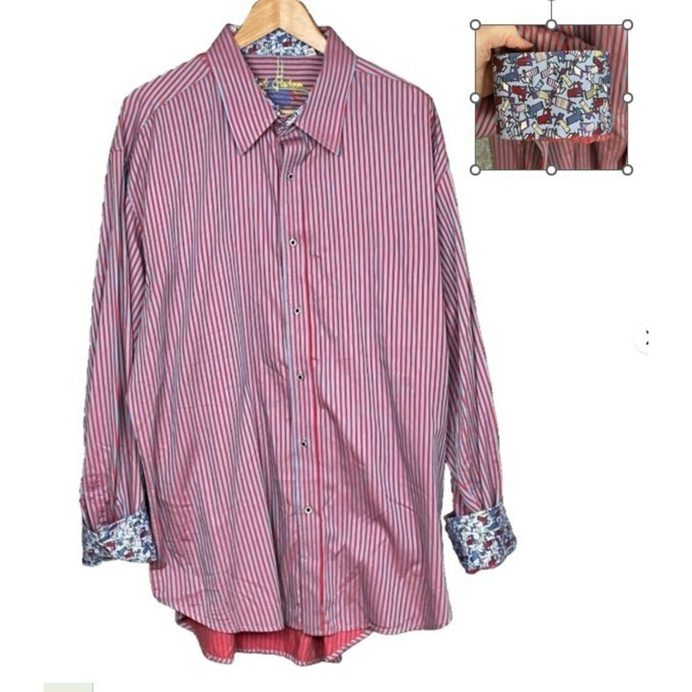 Robert Graham Beach Chair Flip Cuff Shirt 3XL Novelty Resortwear Smart Casual